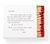 Perfect pairing with our 1820 candles! Box with quote comes with 50 matchsticks. 
My dear,
The truth about you is that you are magic and love & light. You shine so bright you make this big beautiful world a little more wonderful. Do me favor? Never stop shining your light. Love you madly.
-xoxo