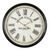 Aged ivory clock face with frame clad in a lightly oxidized, dark bronze, copper sheeting. Quartz movement ensures accurate timekeeping. Requires one "AA" battery.