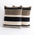 Pillow- BROWN BLACK WHITE STRIPES