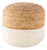 Natural Jute + White POUF