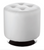 WHITE Faux Leather Tufted SWIVEL Ottoman