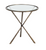 Round Glass Side Table with Brass Legs