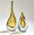Stretched Glass Vase with Amber- LARGE