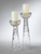 Tall Honeycomb Glass Candleholders- Set of 2