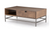 Rectangular Poplar Coffee Table with Leather Pulls