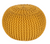 Yellow knit pouf