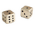 Solid Iron Dice Sculpture. Set of 2