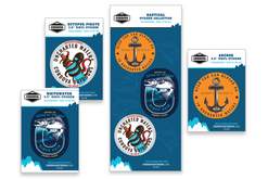 [Anchor] [Octopus Pirate] [Whitewater] [Nautical Sticker Collection]