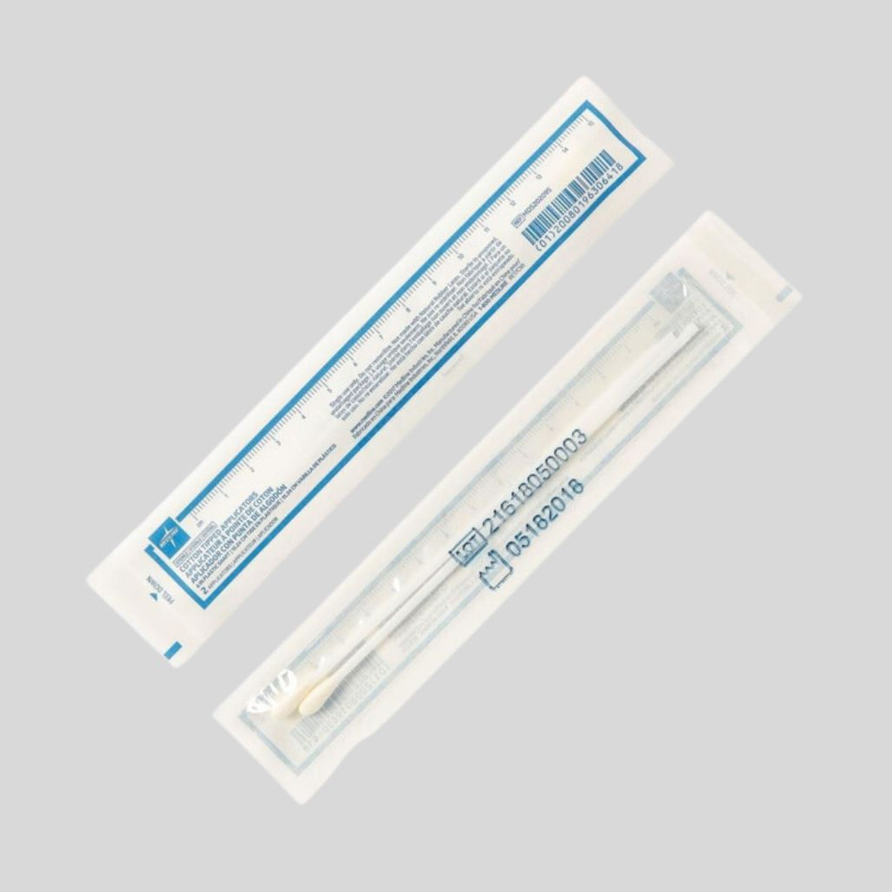 Medline 6 Sterile Cotton Swabs with Plastic Shaft