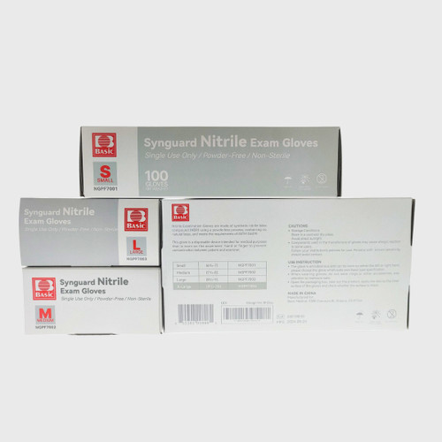 1000-Pack Synguard Nitrile Exam Gloves – Latex Free, Powder Free – Medical Grade
