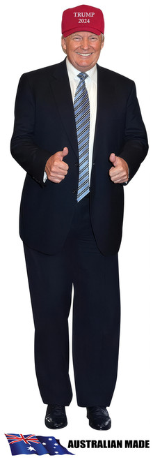 Life-Size Cardboard Cut-Out – Donald Trump cap