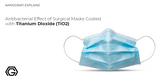 Antibacterial Effect of Surgical Masks Coated with Titanium Dioxide (TiO2)