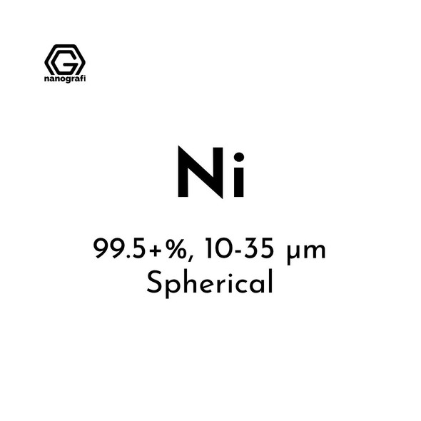 Nickel (Ni) Micron Powder, Purity: 99.5+%, Size: 10-35 µm, Spherical (NG01EM2606)