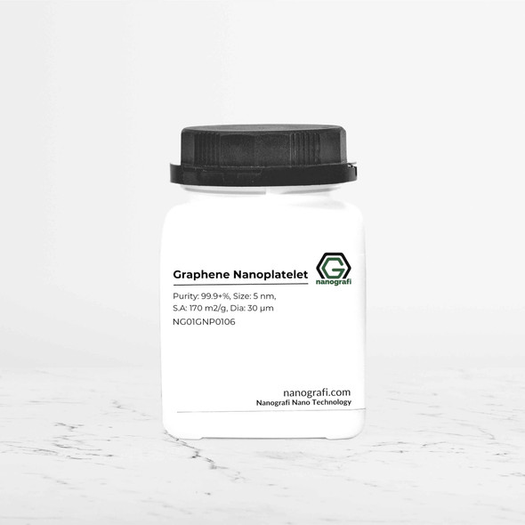 Graphene Nanoplatelet, Purity: 99.9+%, Size: 5 nm, S.A: 170 m2/g, Dia: 30 μm