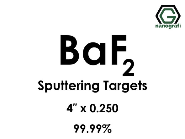 Barium Fluoride (BaF2) Sputtering Targets, Size:4'' ,Thickness: 0.250'' , Purity: 99.99%