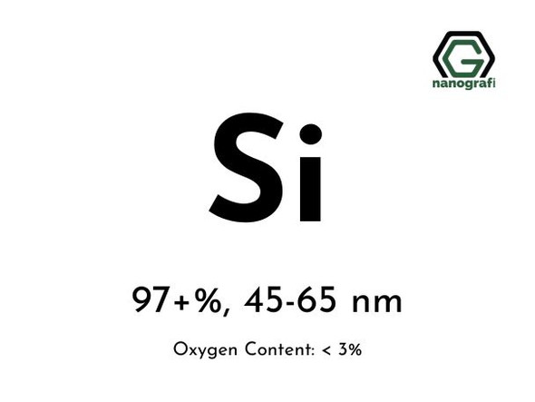 Silicon (Si) Nanopowder/Nanoparticles, Purity: 97+%, Size: 45-65 nm, Oxygen Content: < 3%
