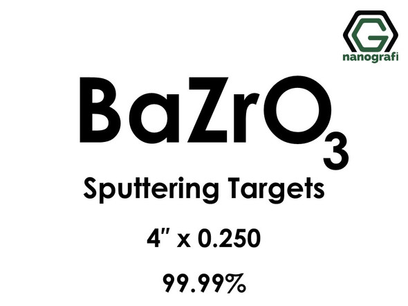 Barium Zirconate (BaZrO3) Sputtering Targets, Size:4'' ,Thickness: 0.250'' , Purity: 99.99%