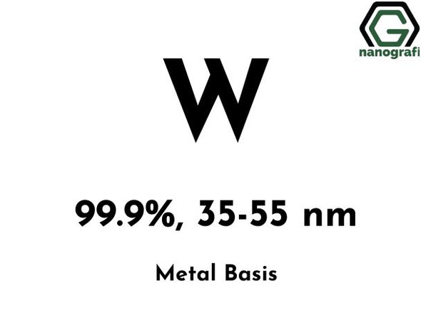 Tungsten (W) Nanopowder/Nanoparticles, Purity: 99.9%, Size: 35-55 nm, Metal Basis