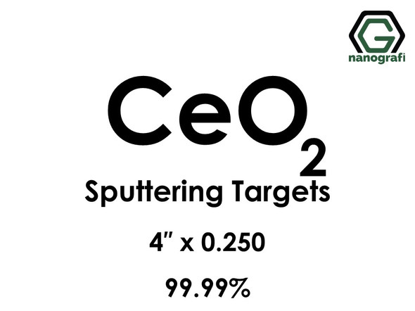 Cerium Oxide (CeO2) Sputtering Targets, Size:4'' ,Thickness:0.250'' , Purity: 99.99%
