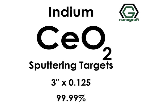 Cerium Oxide(indium) (CeO2) Sputtering Targets, Size:3'' ,Thickness:0.125'' , Purity: 99.99%