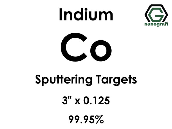 Cobalt (indium)(Co) Sputtering Targets, Size:3'' ,Thickness:0.125'' , Purity: 99.95%