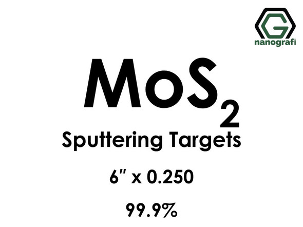 Molybdenum Disulfide (MoS2) Sputtering Targets, Size:6'' ,Thickness:0.250'' , Purity: 99.9%