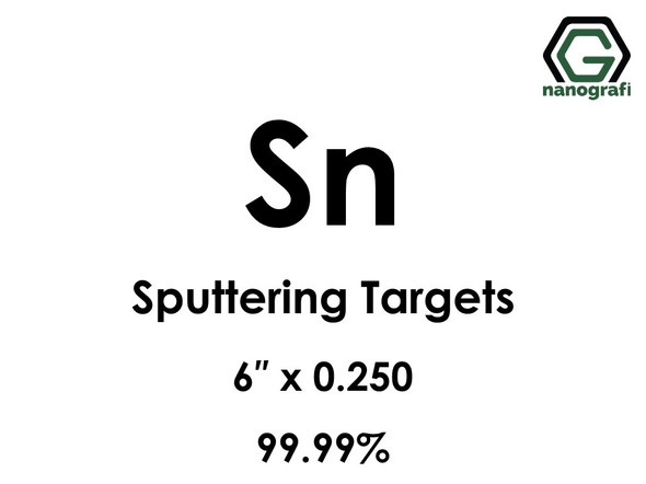 Tin Sputtering Targets, Size:6'' ,Thickness:0.250'' , Purity: 99.99%