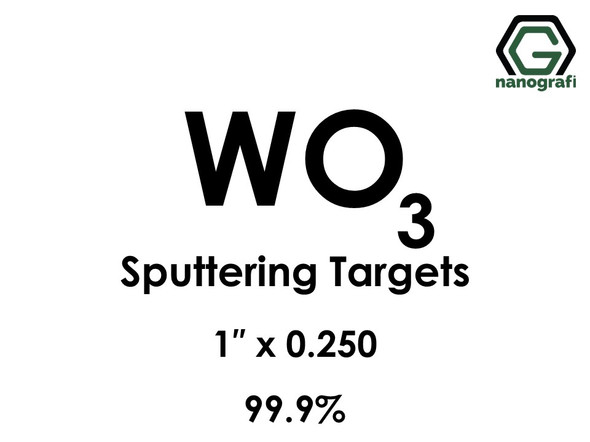 Tungsten Oxide (WO3) Sputtering Targets, Size:1'' ,Thickness:0.250'' , Purity: 99.9% 