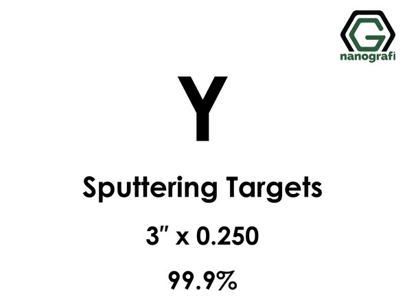 Yttrium (Y) Sputtering Targets, Size:3'' ,Thickness:0.250'' , Purity: 99.9%