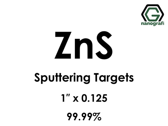 Zinc Sulfide (ZnS) Sputtering Targets, Size:1'' ,Thickness:0.125'' , Purity: 99.99% 