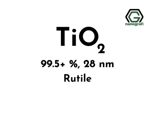 Titanium Dioxide (TiO2) Nanopowder/Nanoparticles, Rutile, High Purity: 99.5+ %, Size: 28 nm