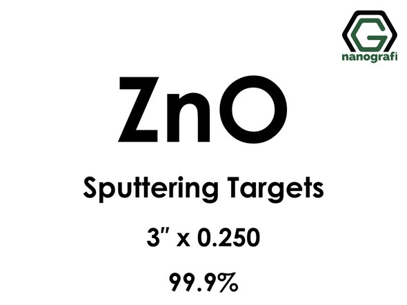 Zinc Oxide (ZnO) Sputtering Targets, Size:3'' ,Thickness:0.250'' , Purity: 99.9% 