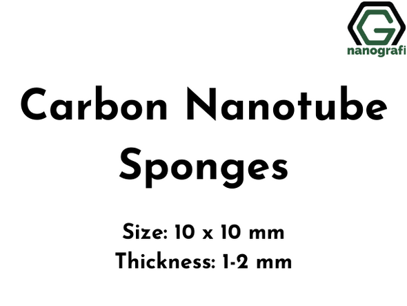 Carbon Nanotube Sponges,  Size: 10 mm x 10 mm, Thickness: 1-2 mm