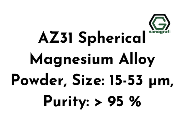 AZ31 Spherical Magnesium Alloy Powder, Size: 15-53 µm, Purity: > 95 %