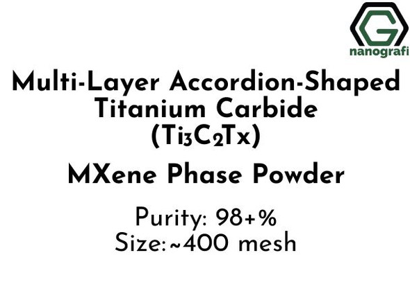 Multi-Layer Accordion-Shaped Titanium Carbide ( Ti3C2Tx) MXene Phase Powder, Purity: 98+%, Size: ~400 mesh, NG10MPW1491