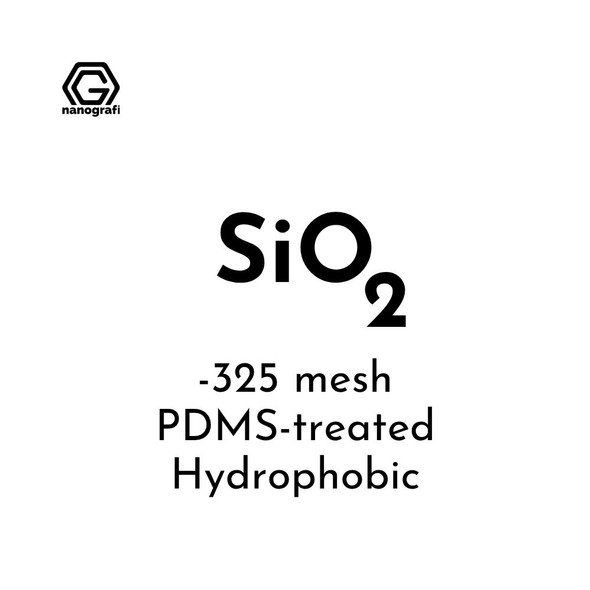 Silicon Dioxide (SiO₂) Submicron Fumed Powder, PDMS-treated, Hydrophobic, Size: -325 mesh (NG10MPW1712)