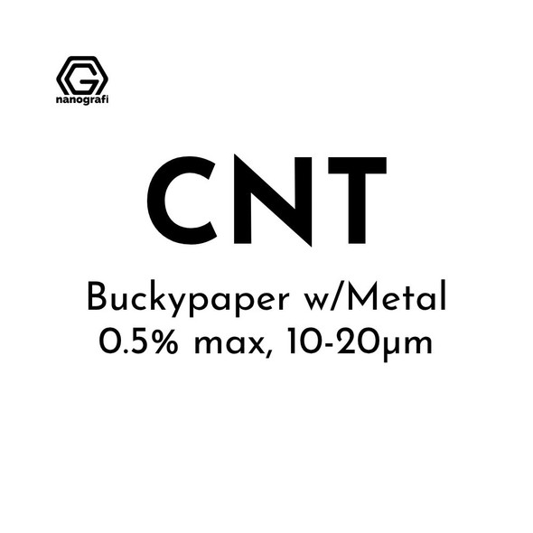 Carbon Nanotube Buckypaper with Metal, Dia: 120~130mm, Thickness: 10-20um, Metal Content: 0.5% max NG01SC0301
