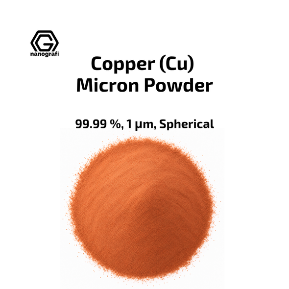 Copper (Cu) Micron Powder, Purity: 99.99 %, Size: 1 µm, Spherical (NG01EM1304)