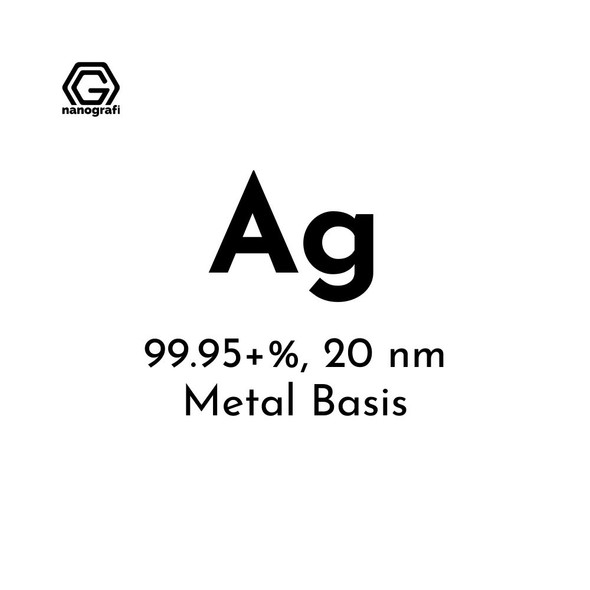 Silver (Ag) Nanopowder/Nanoparticles, Purity: 99.95+%, Size: 20 nm, metal basis (NG04EO0107)