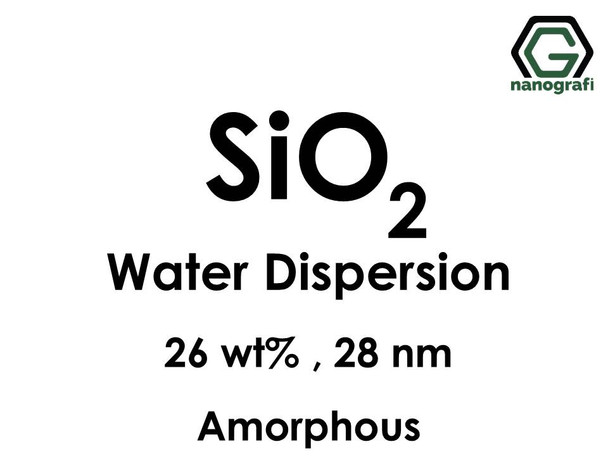 SiO2 in Water, amorphous, 26 wt%, 28nm