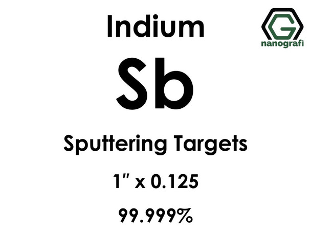 Antimony (Indium) (InSb) Sputtering Targets, Size:1'' ,Thickness: 0.125'' , Purity: 99.999%