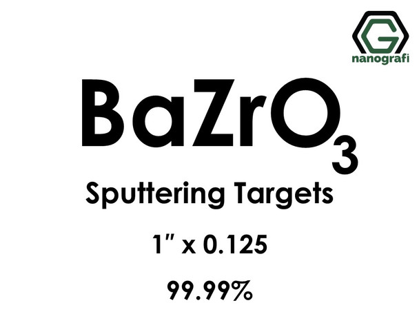 Barium Zirconate (BaZrO3) Sputtering Targets, Size:1'' ,Thickness: 0.125'' , Purity: 99.99%