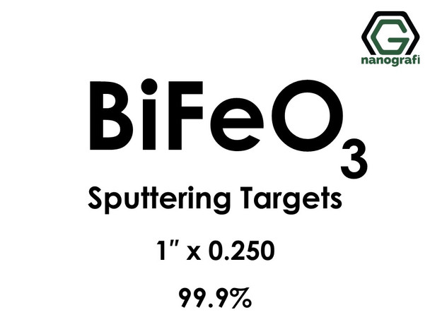 Bismuth Ferrite (BiFeO3) Sputtering Targets, Size:1'' ,Thickness: 0.250'' , Purity: 99.9%