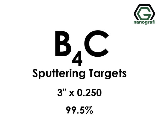 Boron Carbide(indium)(B4C) Sputtering Targets, Size:4'' ,Thickness:0.125'' , Purity: 99.5% 