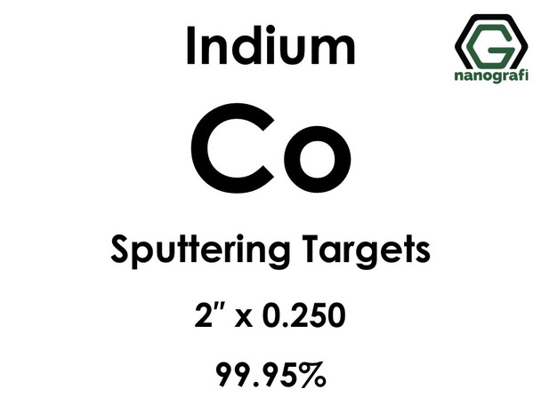 Cobalt (indium)(Co) Sputtering Targets, Size:2'' ,Thickness:0.250'' , Purity: 99.95%