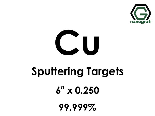 Sputtering Targets, Size:6'' ,Thickness:0.250'' , Purity: 99.999%