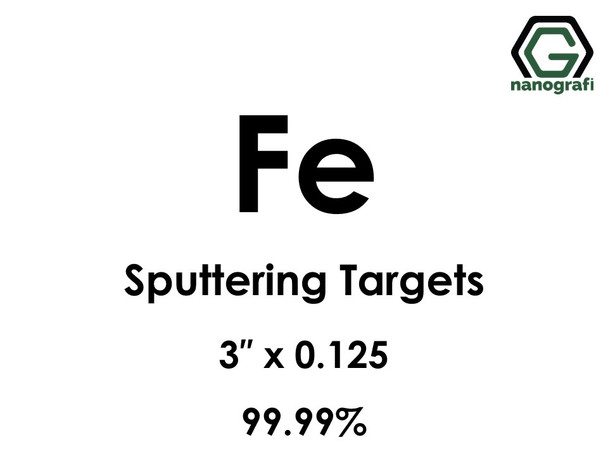 Iron (Fe) Sputtering Targets, Size:3'' ,Thickness:0.125'' , Purity: 99.99% 