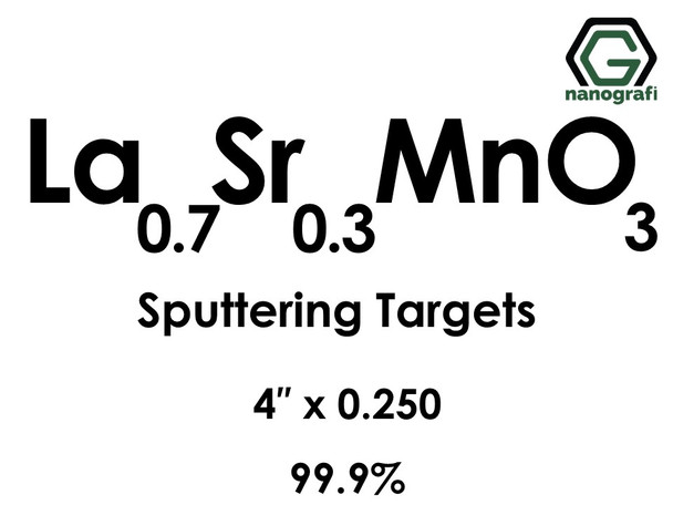 Lanthanum Strontium Manganate(La0.7Sr0.3MnO3) Sputtering Targets, Size:4'' ,Thickness:0.250'' , Purity: 99.9%