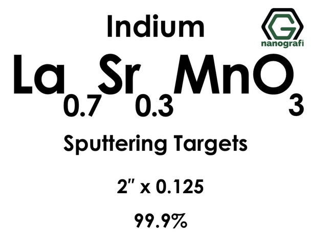 Lanthanum Strontium Manganate(La0.7Sr0.3MnO3)(indium) Sputtering Targets, Size:2'' ,Thickness:0.125'' , Purity: 99.9%