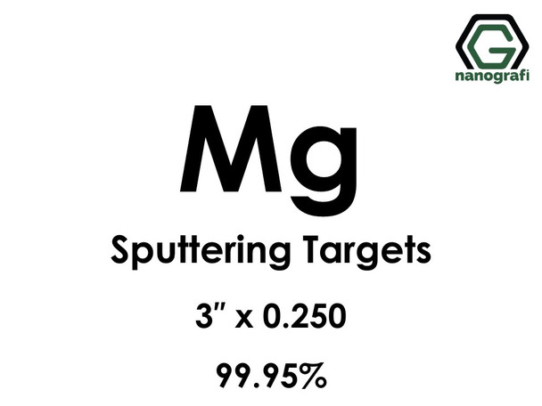 Magnesium (Mg) Sputtering Targets, Size:3'' ,Thickness:0.250'' , Purity: 99.95%